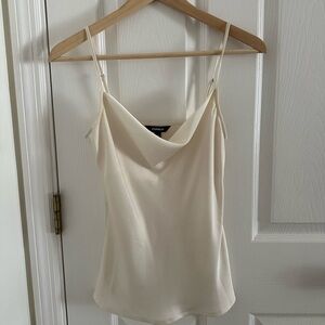 Cream Cowl Neck Women's Top